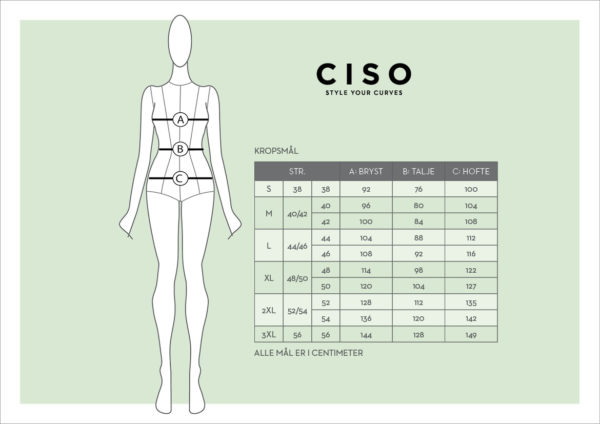 Ciso - størrelses guide