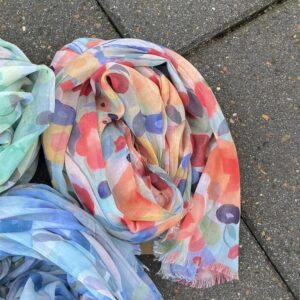 48ec21427 tørklæde med blomst pink LM