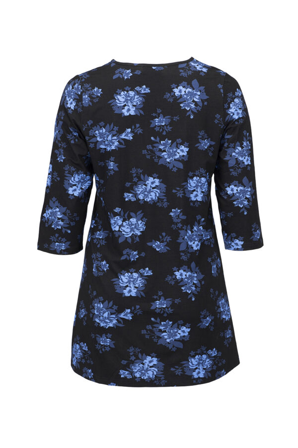 S225871 - Black with ice blue flowers - Main