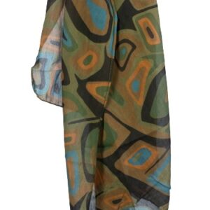 Tørklæder-silkebomuld,-Mosaik,-Grøn-40075-2-N-15207