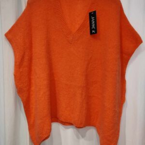 90014-5 Strikket vest orange JanneK