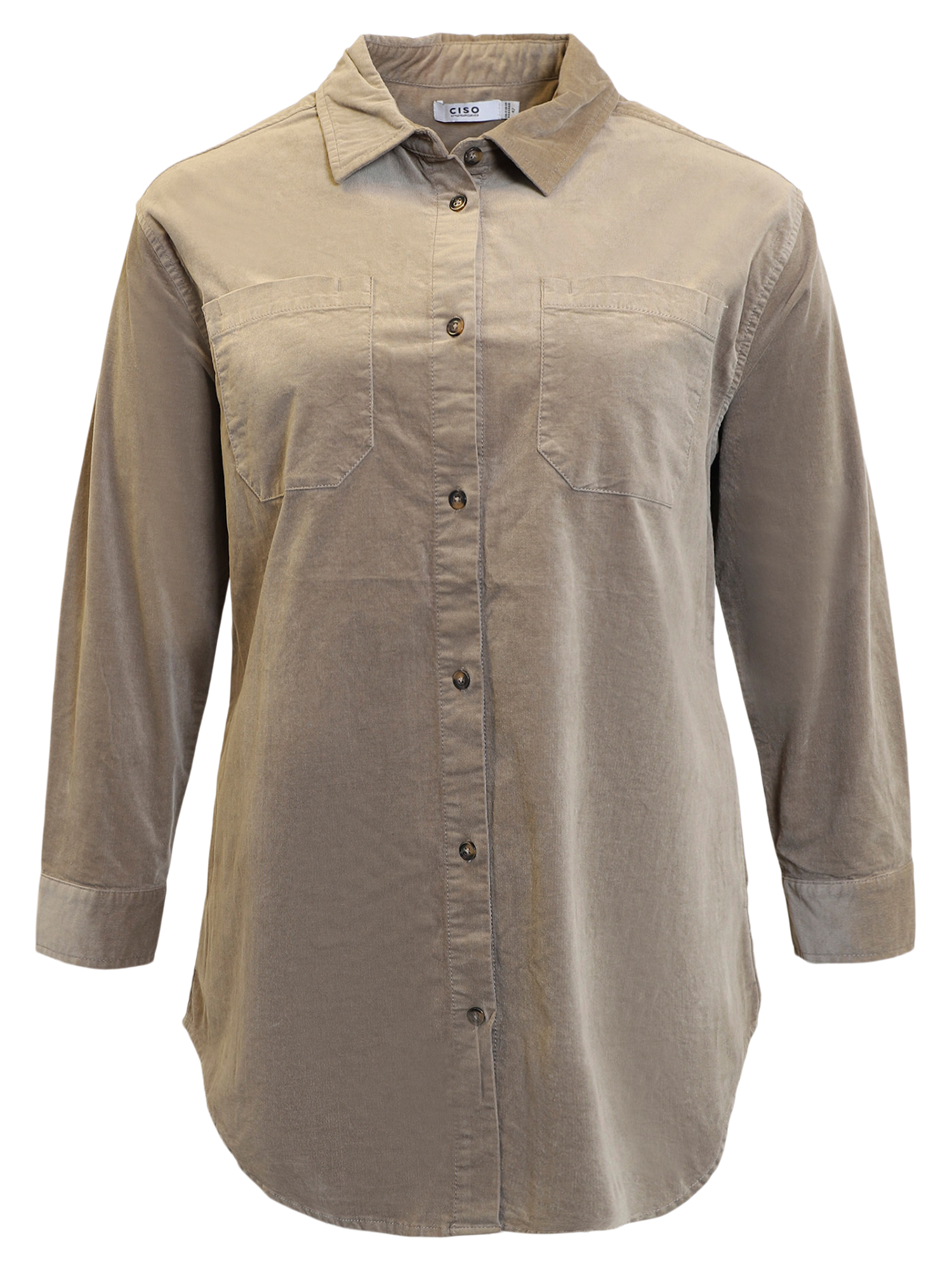 219405 fløjls skjorte vintage khaki ciso