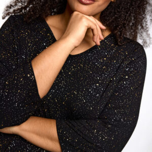 S256812 - Black with gold-silver dots Ditte Studio