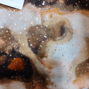 VT3740 JanneK aflangt tørklæde Brun-orange