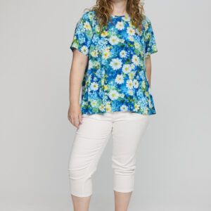 S263806 - Blue garden with white flowers - Extra 1 Kimma bluse Studio
